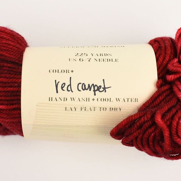 Chelsea Luxe DK Hand-Dyed 100% Superwash Merino Yarn 225 Yards Color Red Carpet - Picture 4 of 4